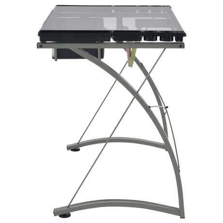 Melo Champagne Drafting Desk - Ella Furniture