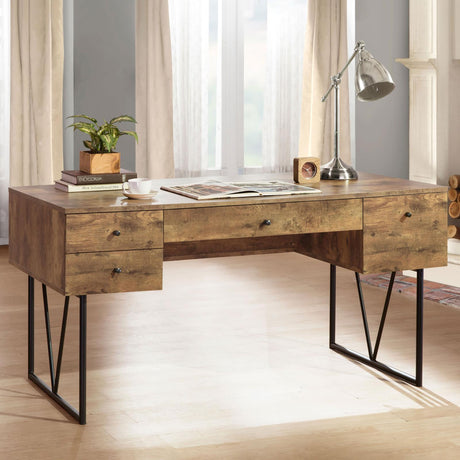 800999 Analiese Antique Nutmeg Writing Desk - Ella Furniture