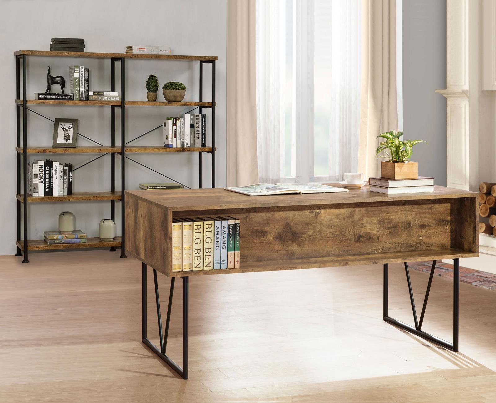 800999 Analiese Antique Nutmeg Writing Desk - Ella Furniture