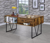 Analiese 4-Shelf Bookcase Antique Nutmeg - Ella Furniture