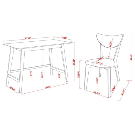 Karri Walnut 2Pc Writing Desk Set - Ella Furniture