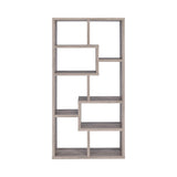 Theo 10-Shelf Bookcase Grey Driftwood - Ella Furniture