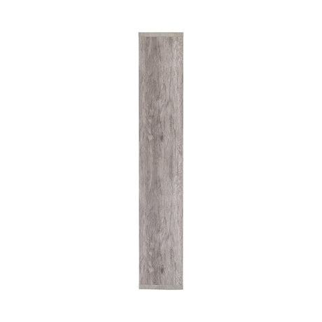 Theo 10-Shelf Bookcase Grey Driftwood - Ella Furniture