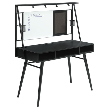 Jessie Black/gunmetal Writing Desk - Ella Furniture
