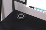 Jessie Black/gunmetal Writing Desk - Ella Furniture