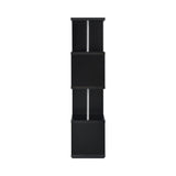 Baxter 4-Shelf Bookcase Black And Chrome - Ella Furniture