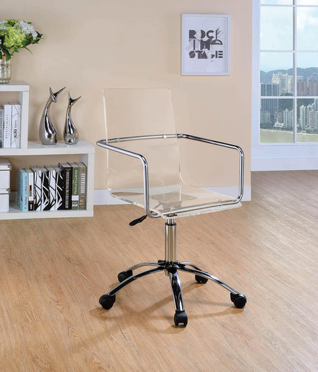 Amaturo 4-Shelf Ladder Bookcase Clear - Ella Furniture