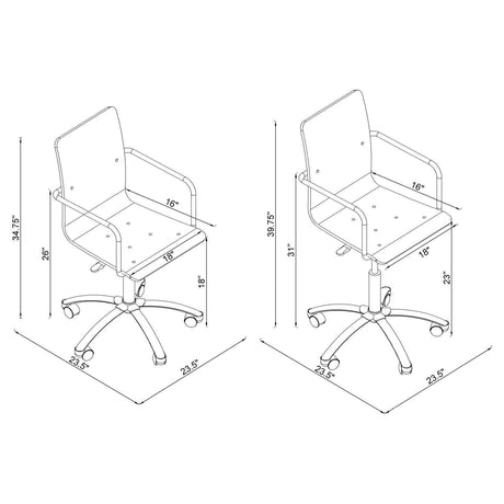 Amaturo Clear Acrylic Office Chair - Ella Furniture