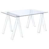 Amaturo Glass/chrome Writing Desk - Ella Furniture