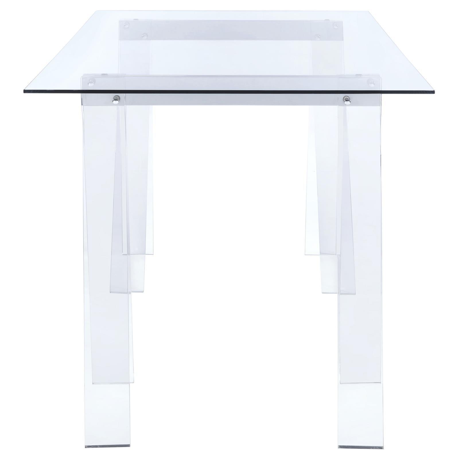 Amaturo Glass/chrome Writing Desk - Ella Furniture