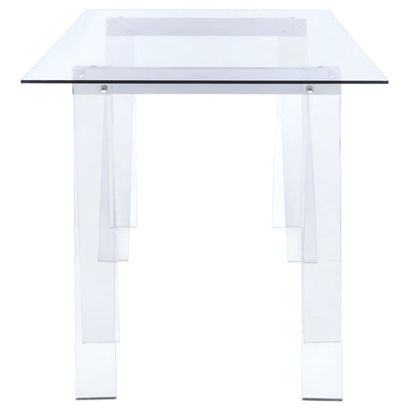 Amaturo Glass/chrome Writing Desk - Ella Furniture