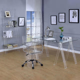 Amaturo Glass/chrome Writing Desk - Ella Furniture