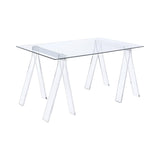 Amaturo 4-Shelf Ladder Bookcase Clear - Ella Furniture