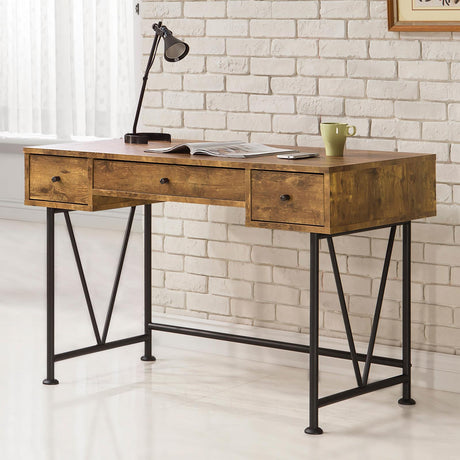 801541 Analiese Antique Nutmeg Writing Desk - Ella Furniture