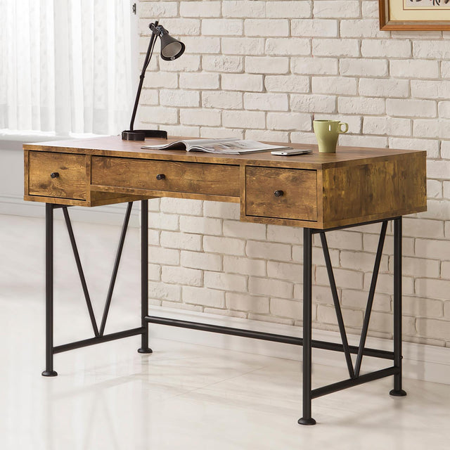 801541 Analiese Antique Nutmeg Writing Desk - Ella Furniture