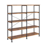 Analiese 4-Shelf Bookcase Antique Nutmeg - Ella Furniture