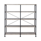 Analiese 4-Shelf Open Bookcase Grey Driftwood - Ella Furniture