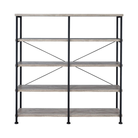 Analiese 4-Shelf Open Bookcase Grey Driftwood - Ella Furniture