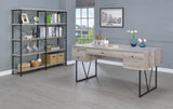 Analiese 4-Shelf Open Bookcase Grey Driftwood - Ella Furniture