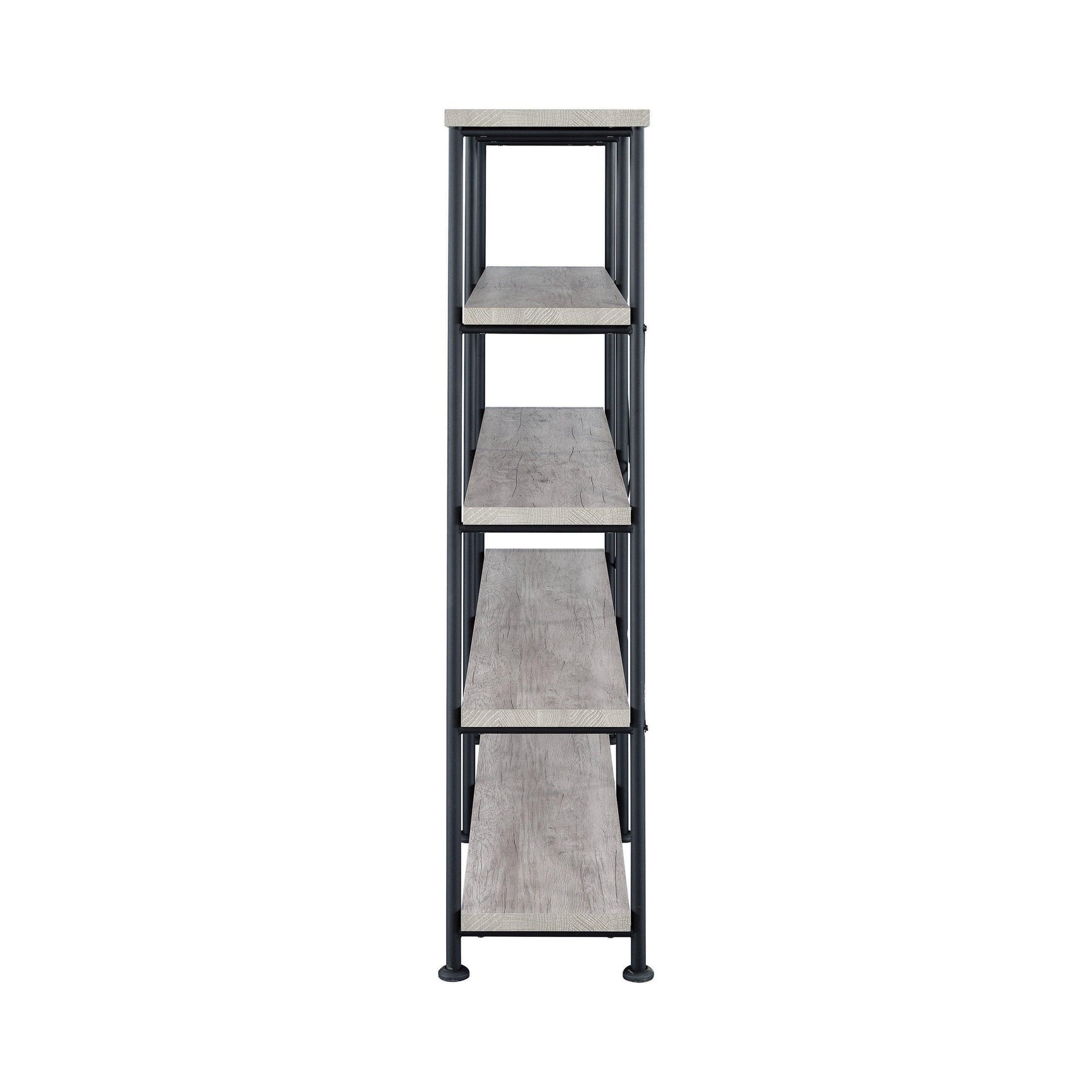 Analiese 4-Shelf Open Bookcase Grey Driftwood - Ella Furniture