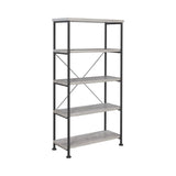Analiese 4-Shelf Open Bookcase Grey Driftwood - Ella Furniture