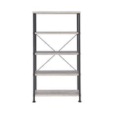 Analiese 4-Shelf Bookcase Grey Driftwood - Ella Furniture