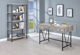 Analiese 4-Shelf Bookcase Grey Driftwood - Ella Furniture