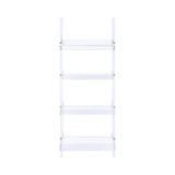 Amaturo 4-Shelf Ladder Bookcase Clear - Ella Furniture