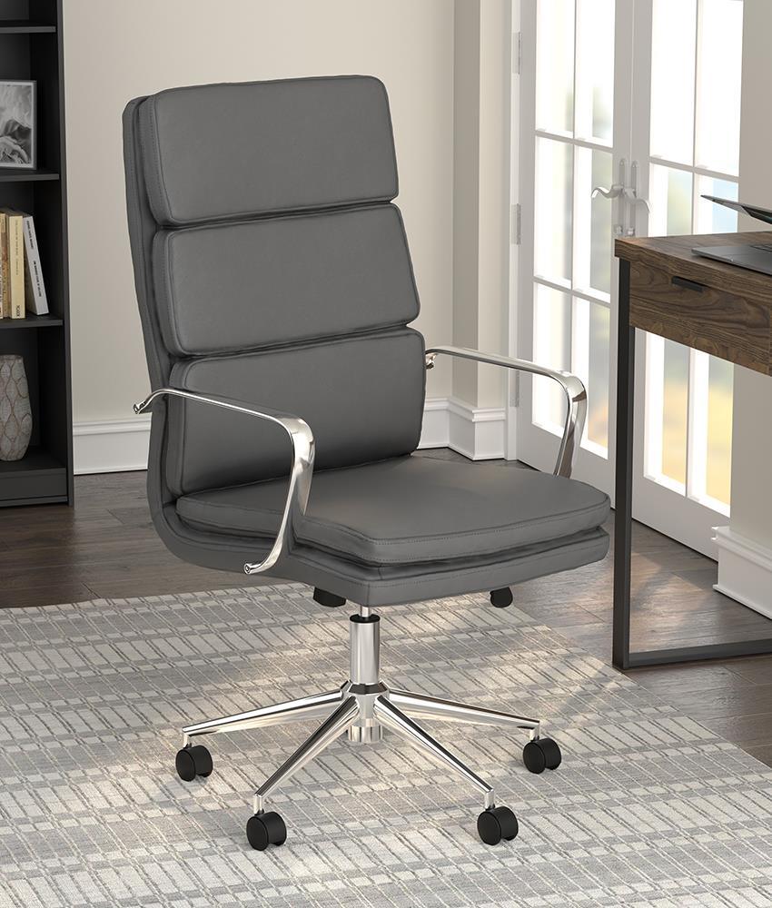 Grey Upholstered Office Chair 801745 - Ella Furniture
