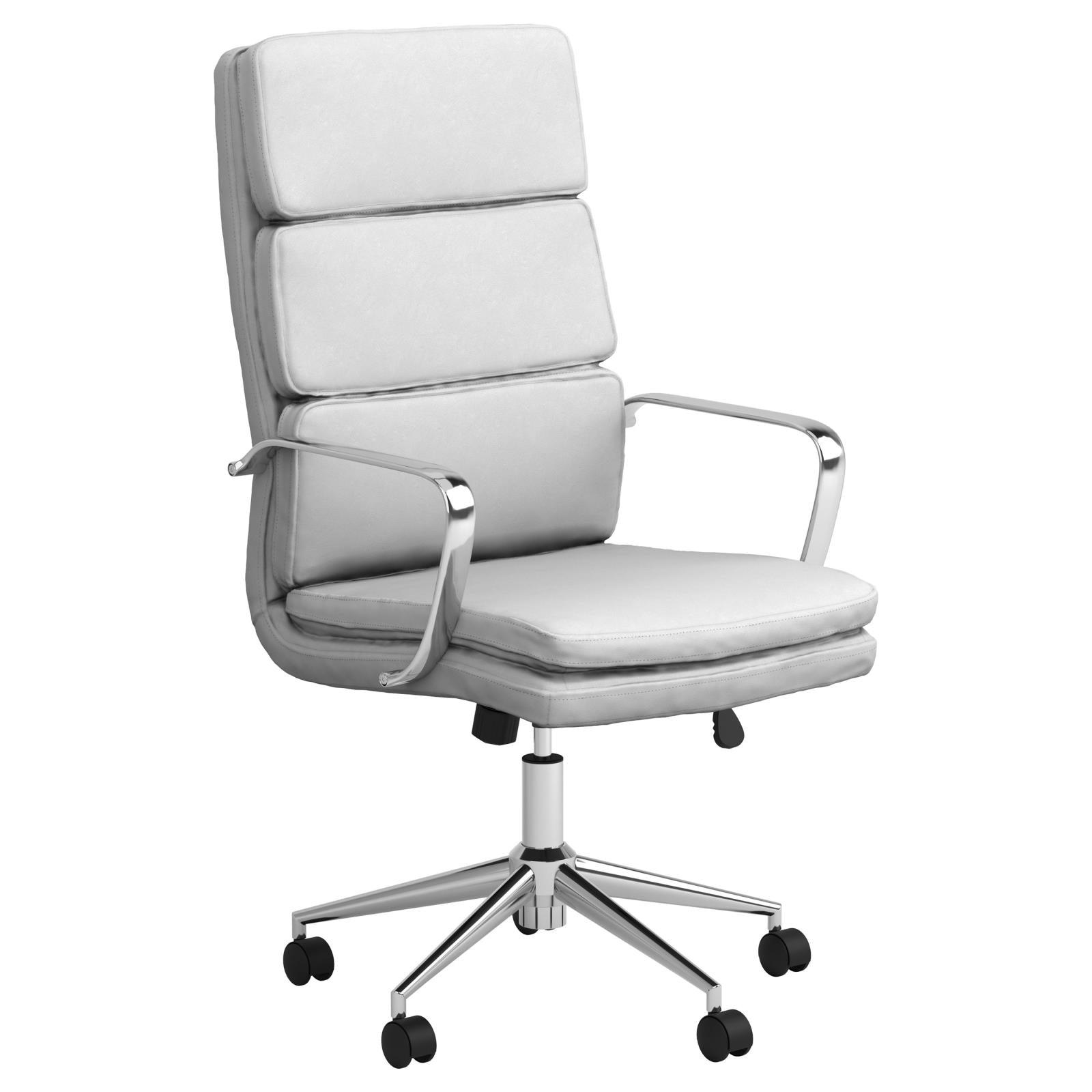 Chrome Upholstered Office Chair 801746 - Ella Furniture