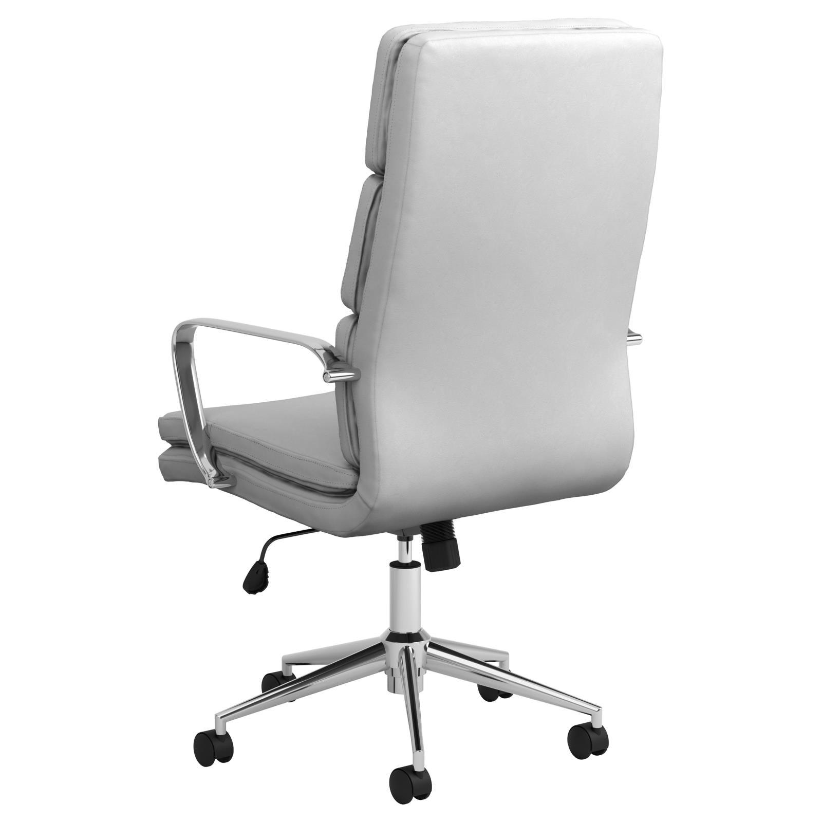 Chrome Upholstered Office Chair 801746 - Ella Furniture