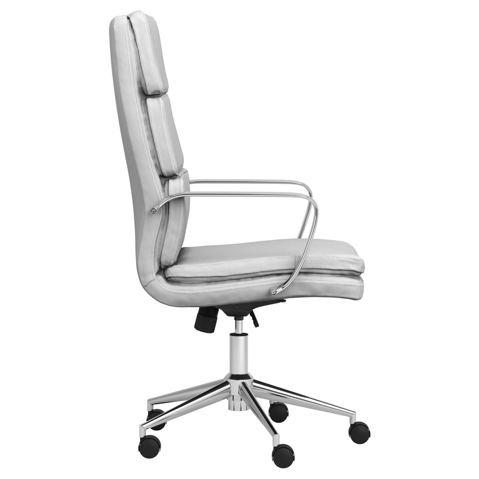 Chrome Upholstered Office Chair 801746 - Ella Furniture