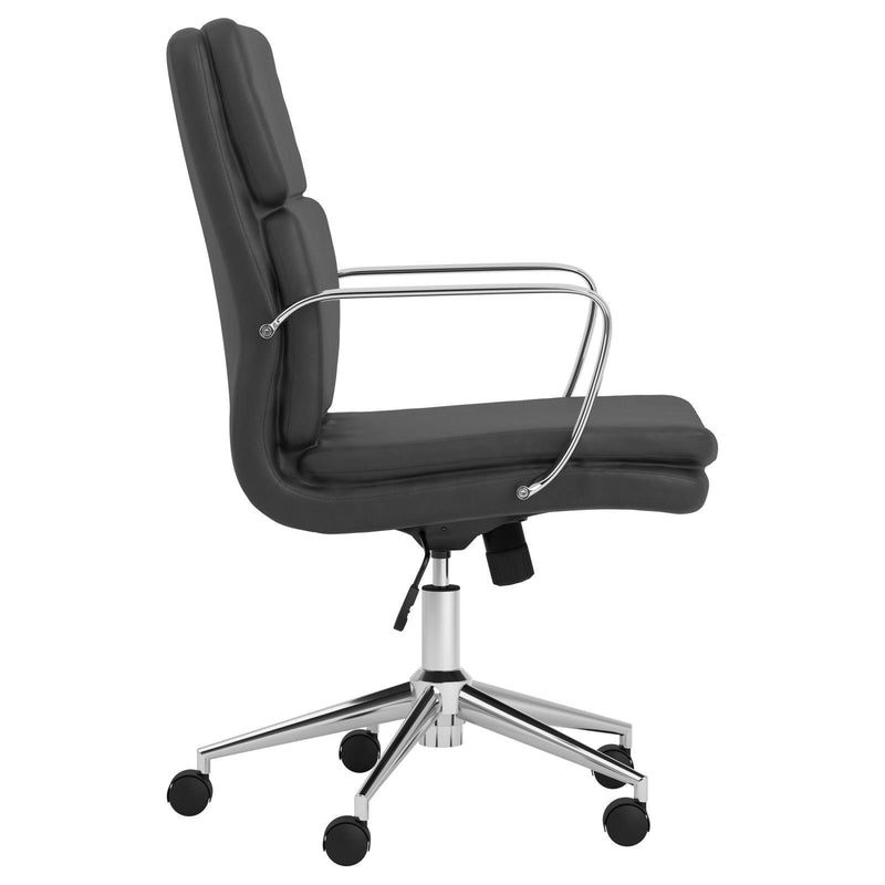 Black Upholsterd Office Chair 801765 - Ella Furniture