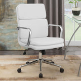 White Upholstered Office Chair 801767 - Ella Furniture
