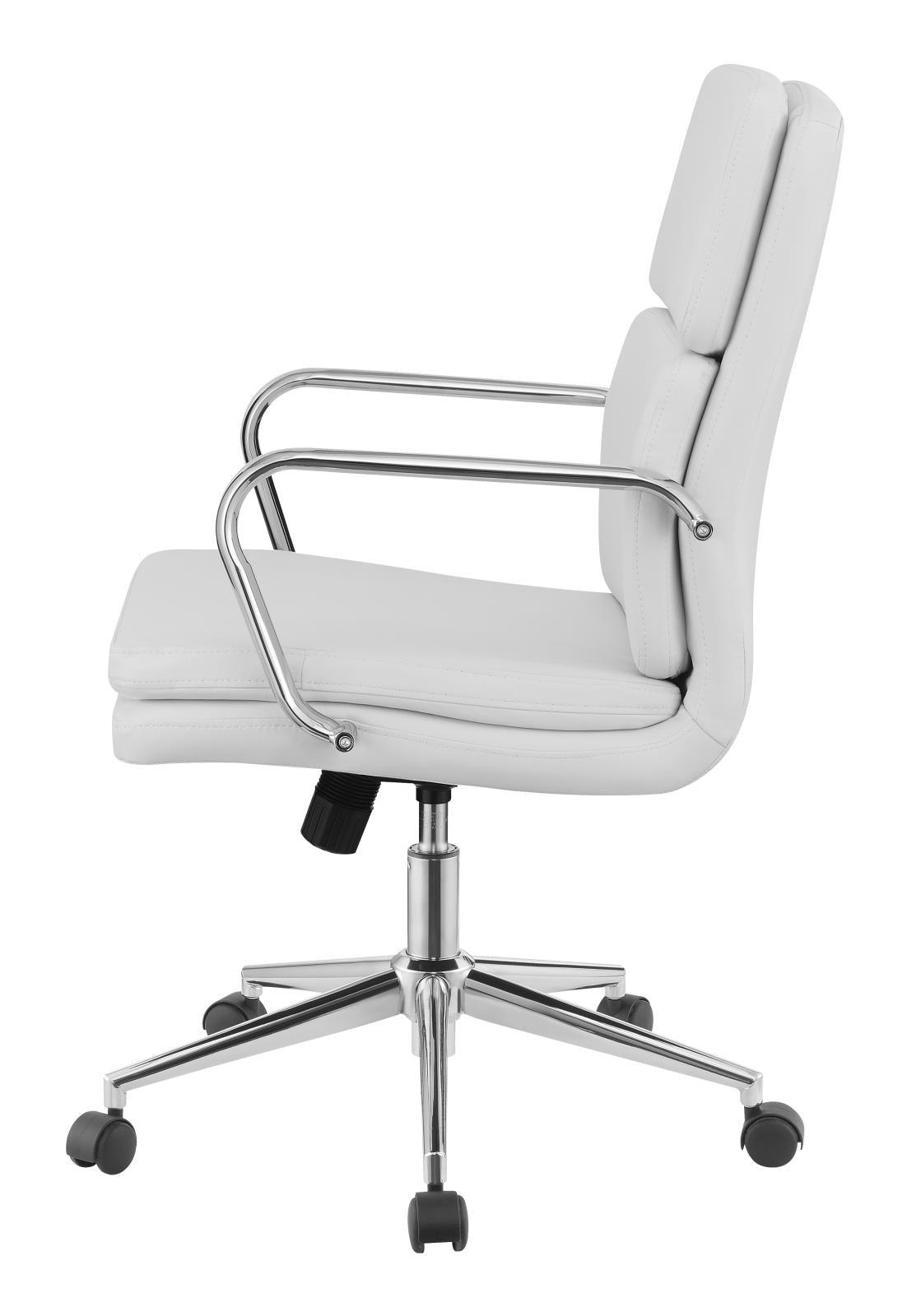 White Upholstered Office Chair 801767 - Ella Furniture