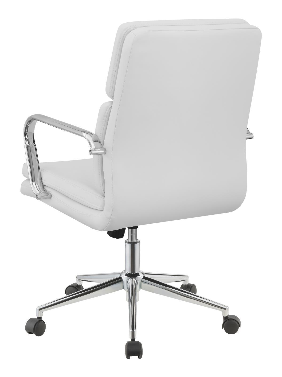 White Upholstered Office Chair 801767 - Ella Furniture