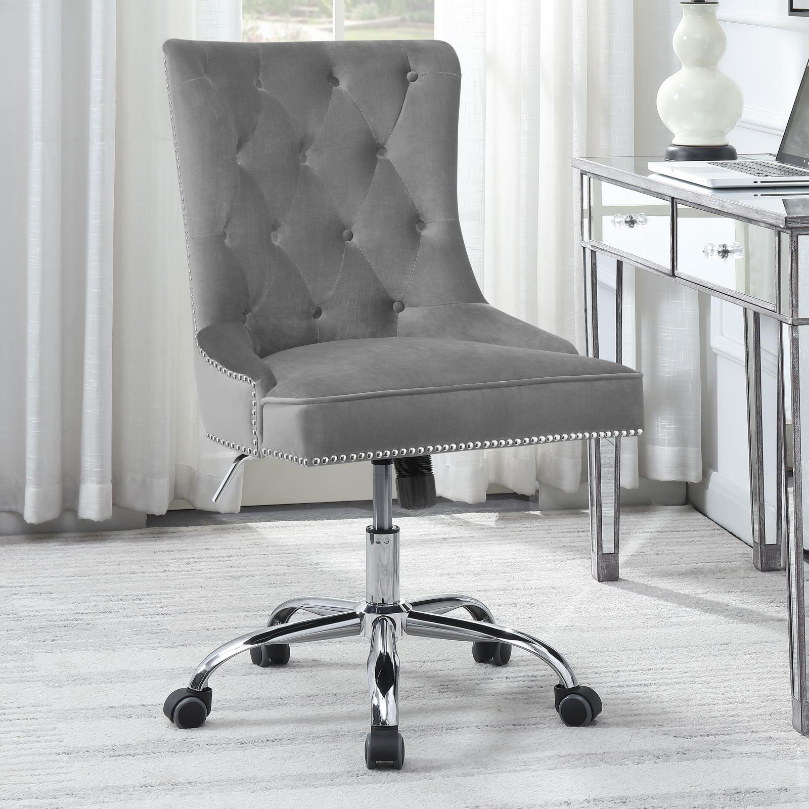 Grey Upholstered Office Chair 801994 - Ella Furniture