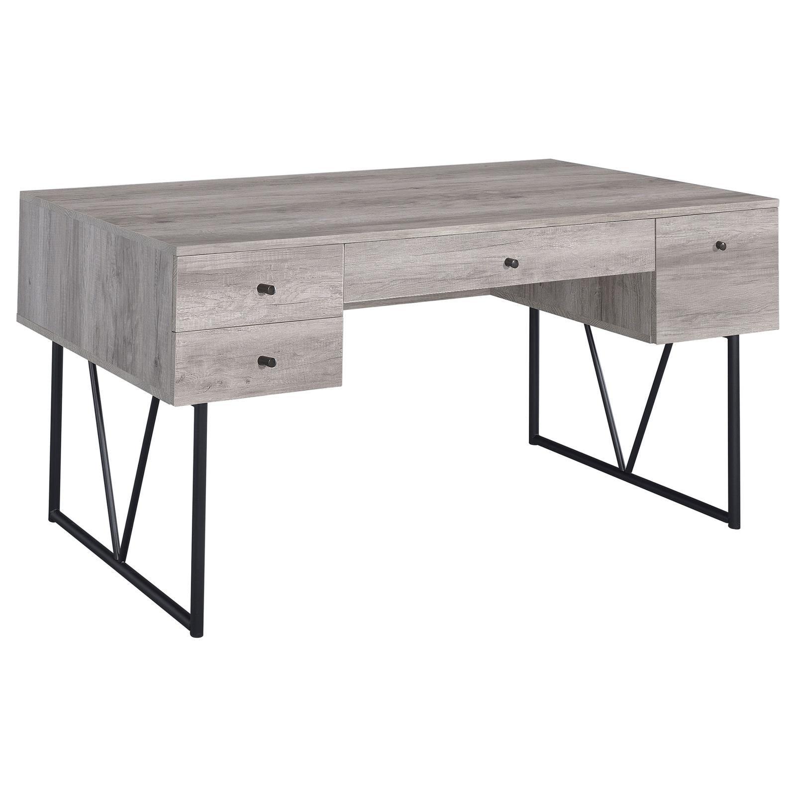 Analiese Grey Driftwood Writing Desk - Ella Furniture