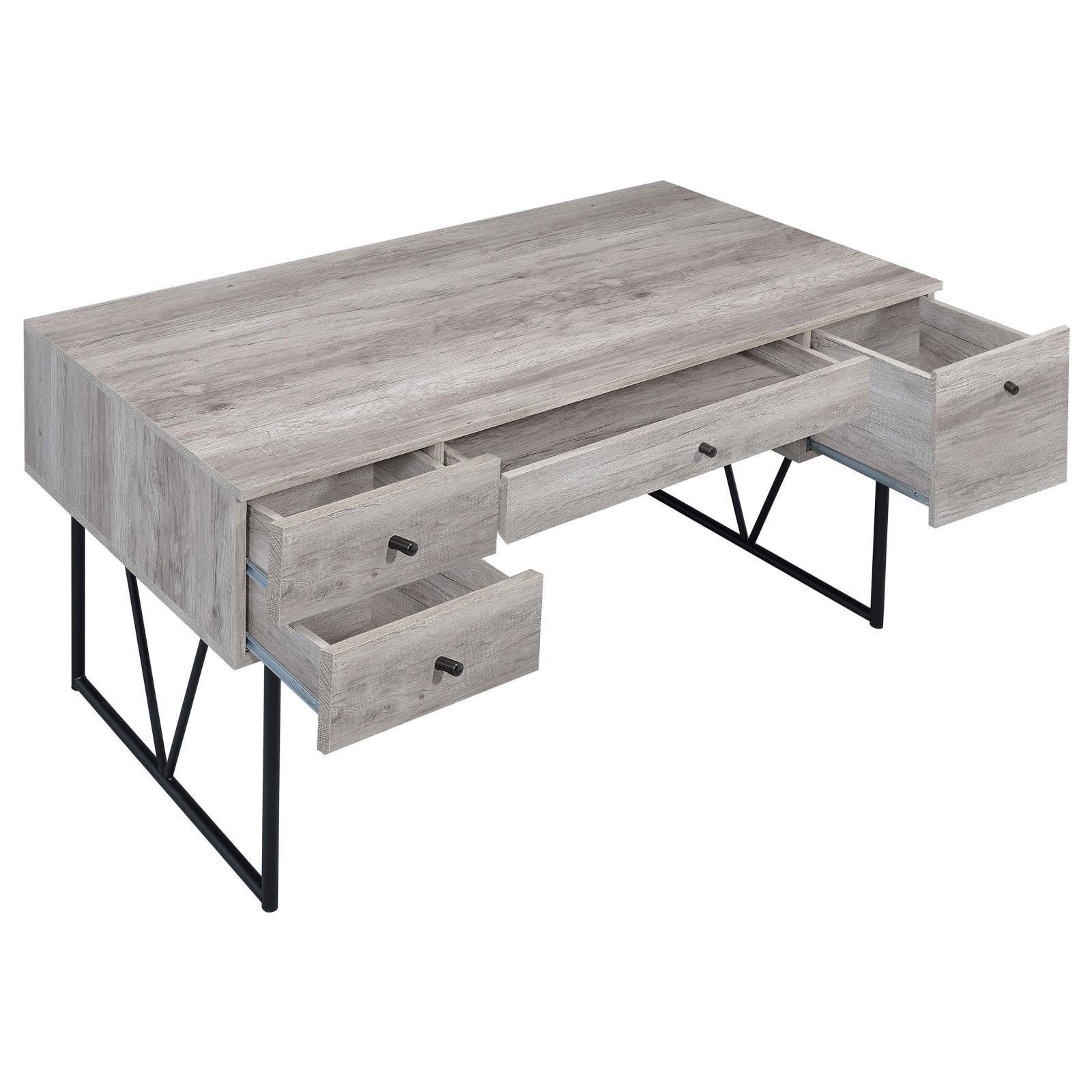 Analiese Grey Driftwood Writing Desk - Ella Furniture