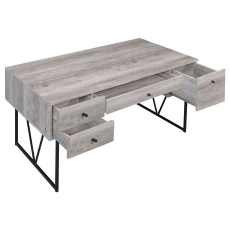 Analiese Grey Driftwood Writing Desk - Ella Furniture