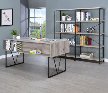 Analiese Grey Driftwood Writing Desk - Ella Furniture