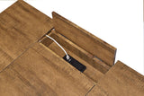Sheeran Rustic Amber Writing Desk W/ Outlet - Ella Furniture