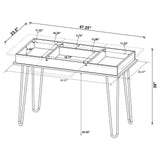 Sheeran Rustic Amber Writing Desk W/ Outlet - Ella Furniture