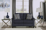 Creeal Heights Ink Chenille Loveseat - Ella Furniture