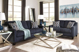 Creeal Heights Ink Chenille Loveseat - Ella Furniture