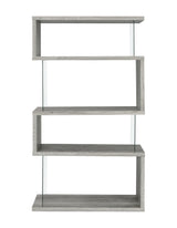 Emelle 4-Shelf Bookcase With Glass Panels 802340 - Ella Furniture