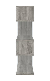 Emelle 4-Shelf Bookcase With Glass Panels 802340 - Ella Furniture