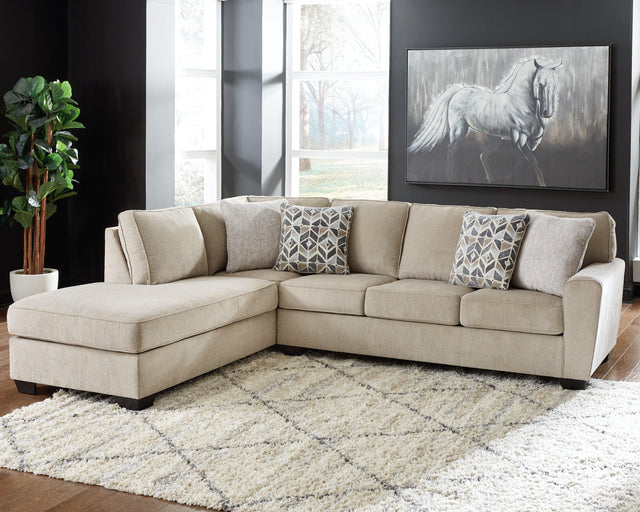 Decelle Putty 2-Piece Sectional With Chaise - Ella Furniture