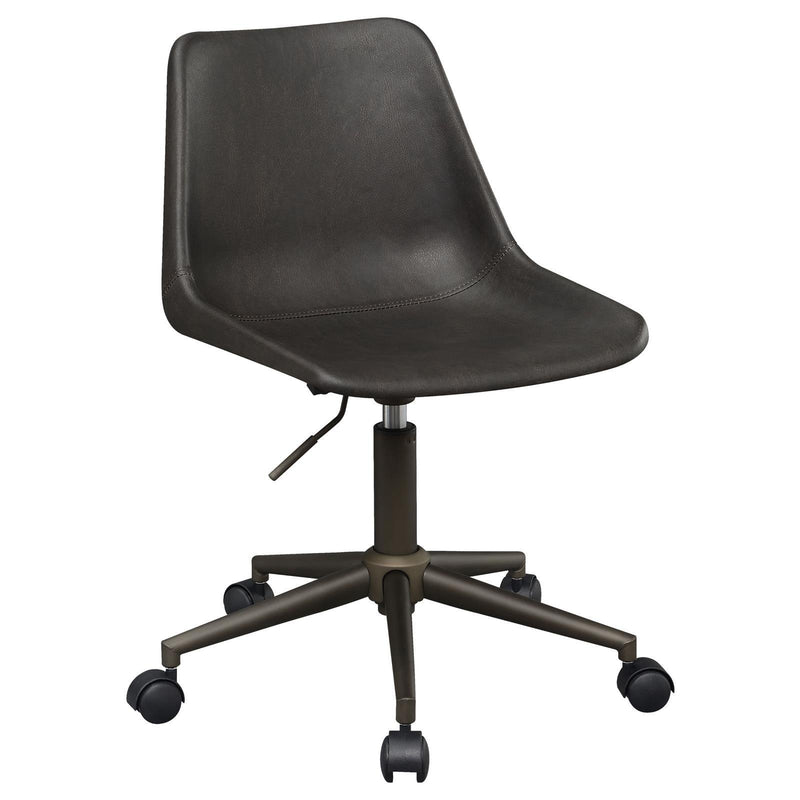 Brown Fabric Upholstered Office Chair 803378 - Ella Furniture