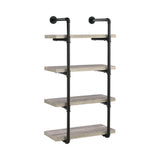 Elmcrest 24-Inch Wall Shelf Black And Grey Driftwood - Ella Furniture